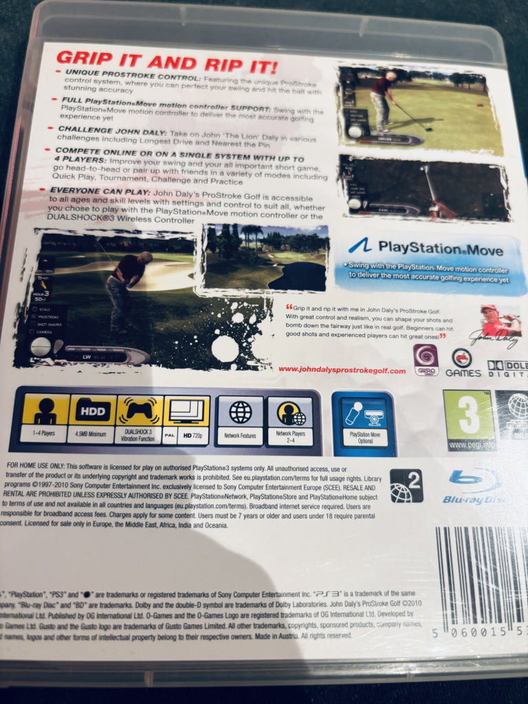 John Daly's Prostroke Golf. PS3.