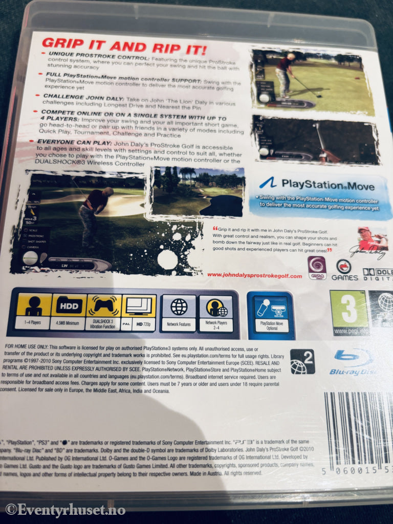John Daly's Prostroke Golf. PS3.