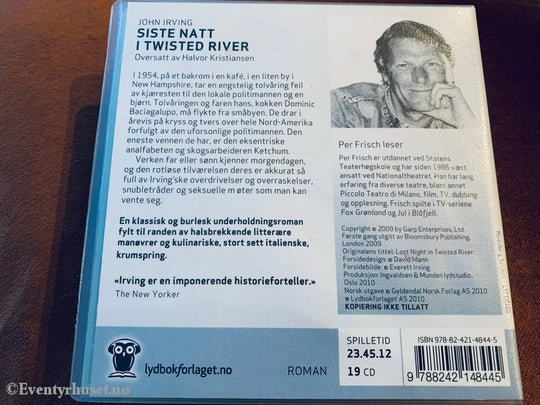 John Irving. Siste Natt I Twisted River. Lydbok På 19 Cd.