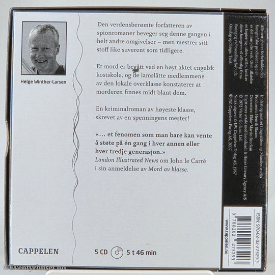 John le Carré 1996 Mord av klasse. Lydbok på CD.