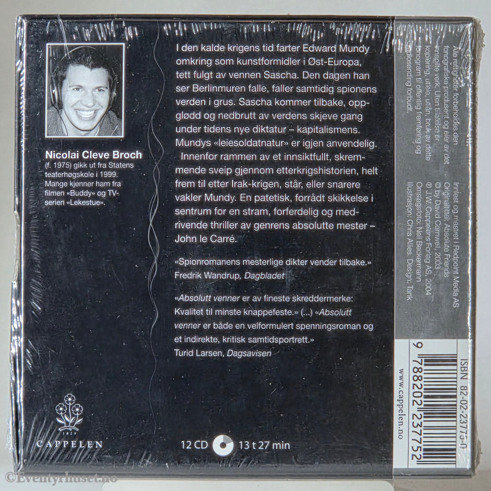 John le Carré (2003). Absolutt venner. Lydbok på CD. Ny i plast!