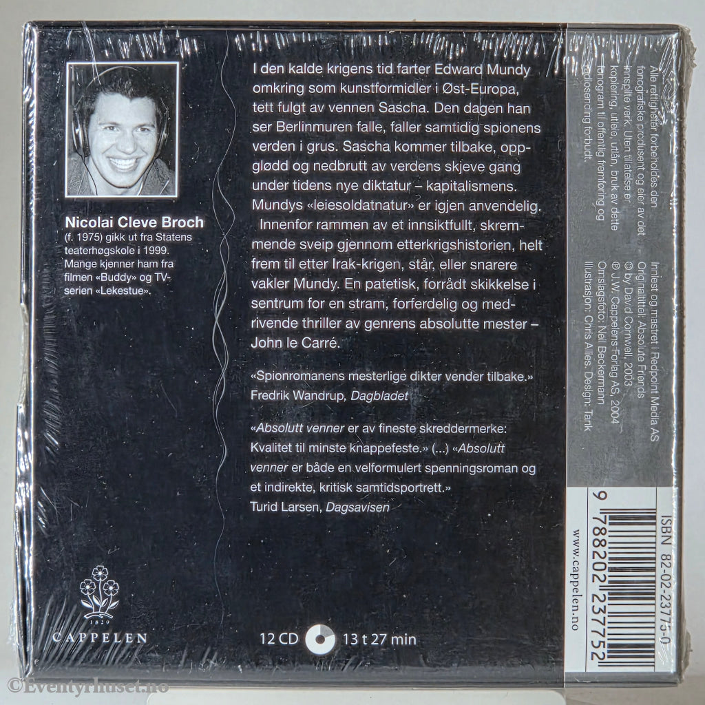 John le Carré (2003). Absolutt venner. Lydbok på CD. Ny i plast!
