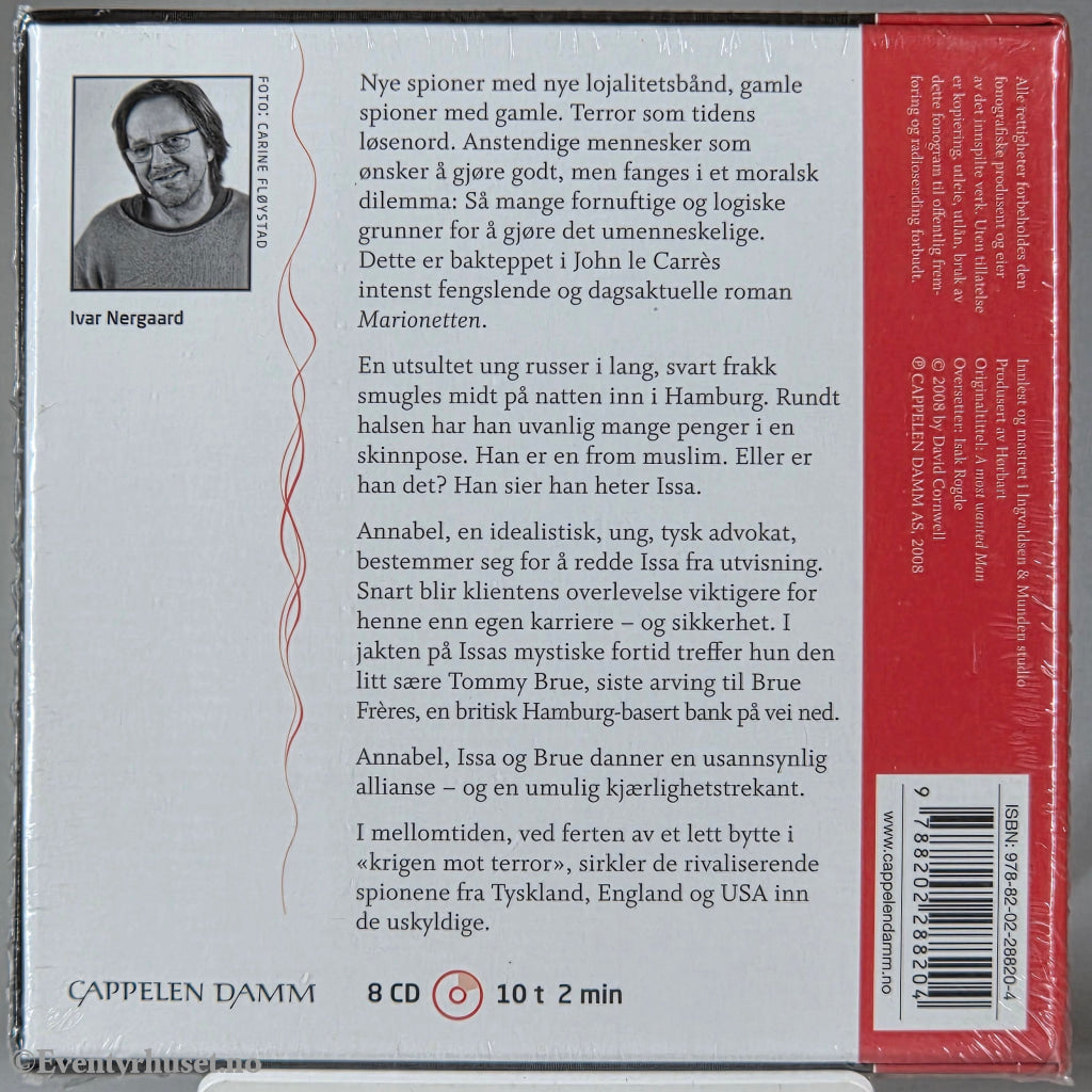 John le Carré (2016). Marionetten. Lydbok på CD. Ny i plast!
