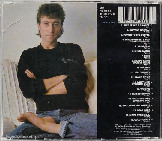 John Lennon, 1982, The John Lennon Collection. Musikk-CD.