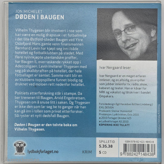 Jon Michelet. Døden i Baugen . Lydbok på CD.