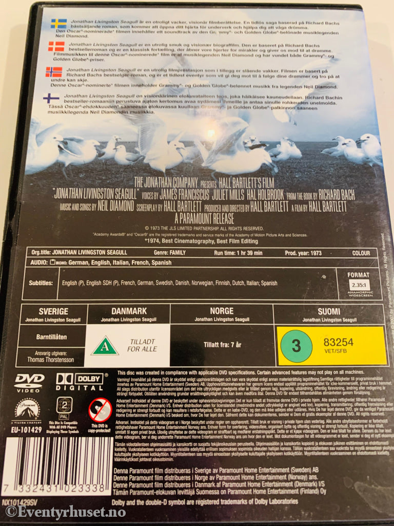 Jonathan Livingston - Seagull. 1973. Dvd. Dvd