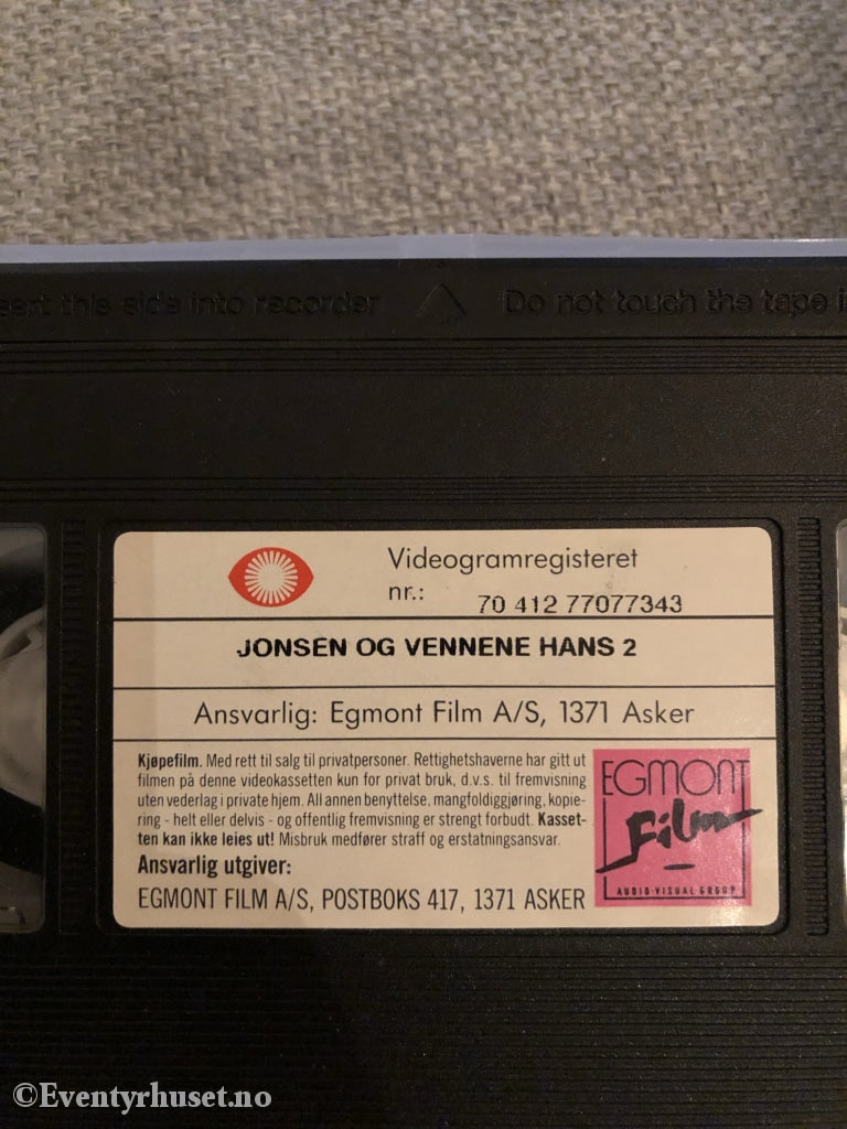 Jonsen Og Vennene Hans. Lekende Lett. 1993. Vhs. Vhs