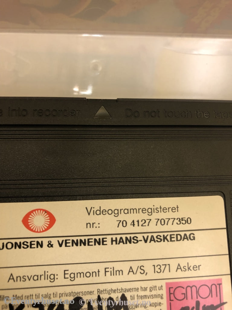 Jonsen Og Vennene Hans. Vaskedag. 1993. Vhs. Vhs