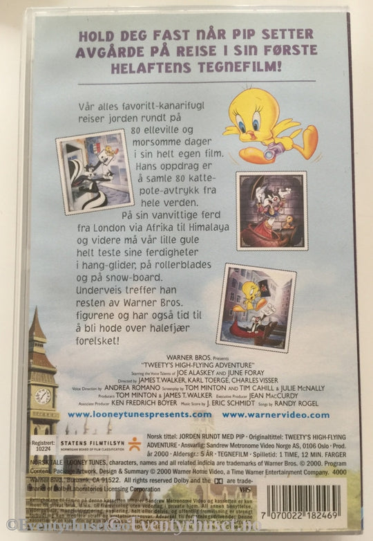 Jorden Rundt Med Pip. Vhs. Vhs