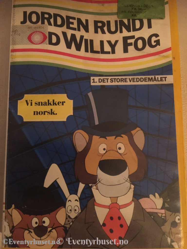 Jorden Rundt Med Willy Fog. Vhs Big Box.