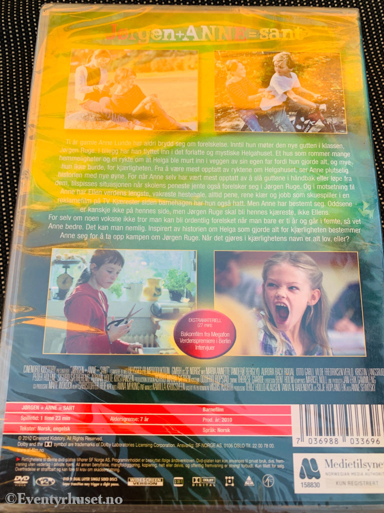 Jørgen + ANNE=sant. 2010. DVD. Ny i plast! DVD