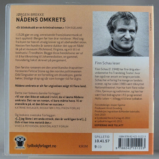 Jørgen Brekke 2011 Nådeens omkrets. Lydbok på CD.