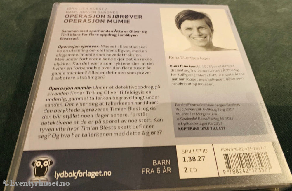 Jørn Lier Horst. Detektivbyrå Nr. 2. Operasjon Sjørøver / Mumie. Lydbok På 2 Cd. (Copy)