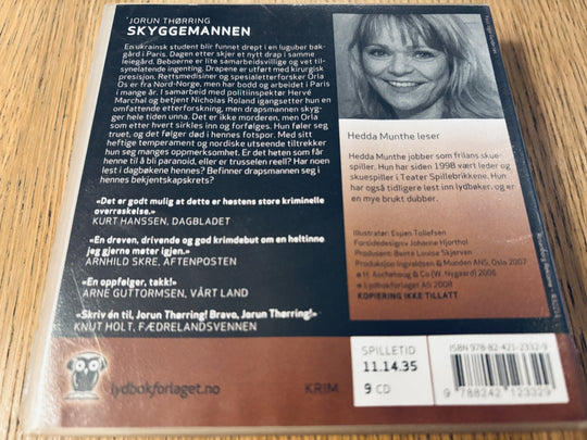 Jorun Thørring – Skyggemannen. Lydbok på CD.