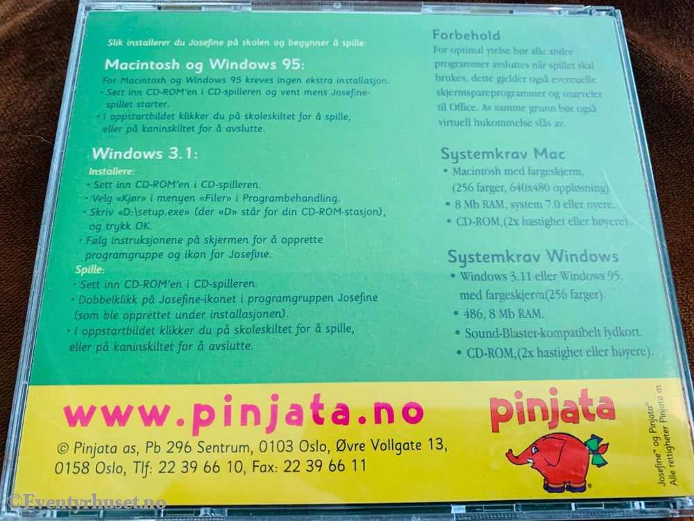 Josefine på skolen, 2004. PC-spill.