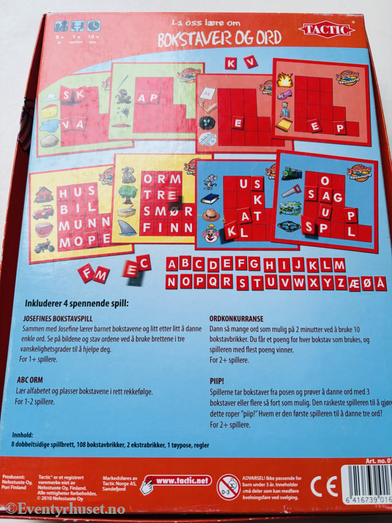 Josefine Skolehjelp: Bokstaver og Ord Spill
