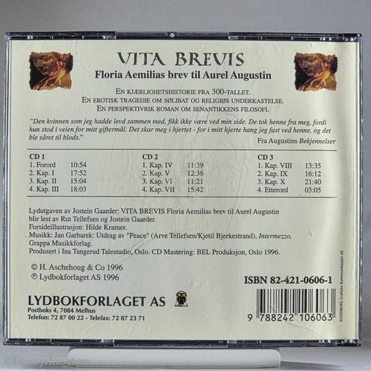 Jostein Gaarder 1996 Vita Brevis. Lydbok på CD.