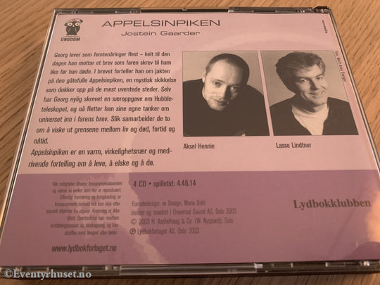 Jostein Gaarder. 2003. Appelsinpiken. Lydbok På 4 Cd.