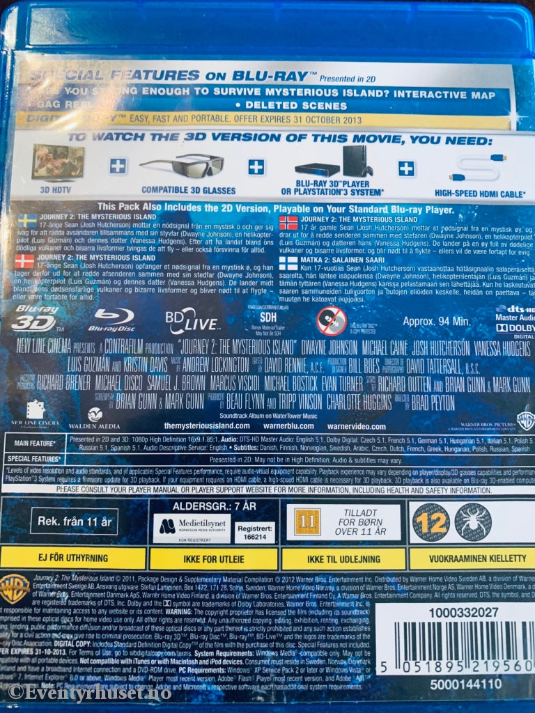 Journey 2 - 3D. Blu-Ray. Blu-Ray Disc