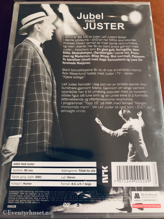 Jubel Med Juster (Nrk). 2001. Dvd. Ny I Plast! Dvd