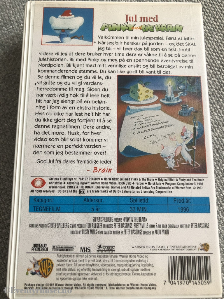 Jul Med Pinky And The Brain. 1996. Vhs. Vhs