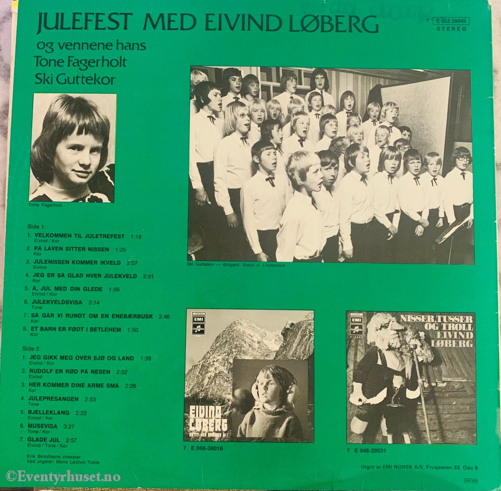 Julefest Med Eivind Løberg Og Vennene Hans. 1973. Lp. Lp Plate