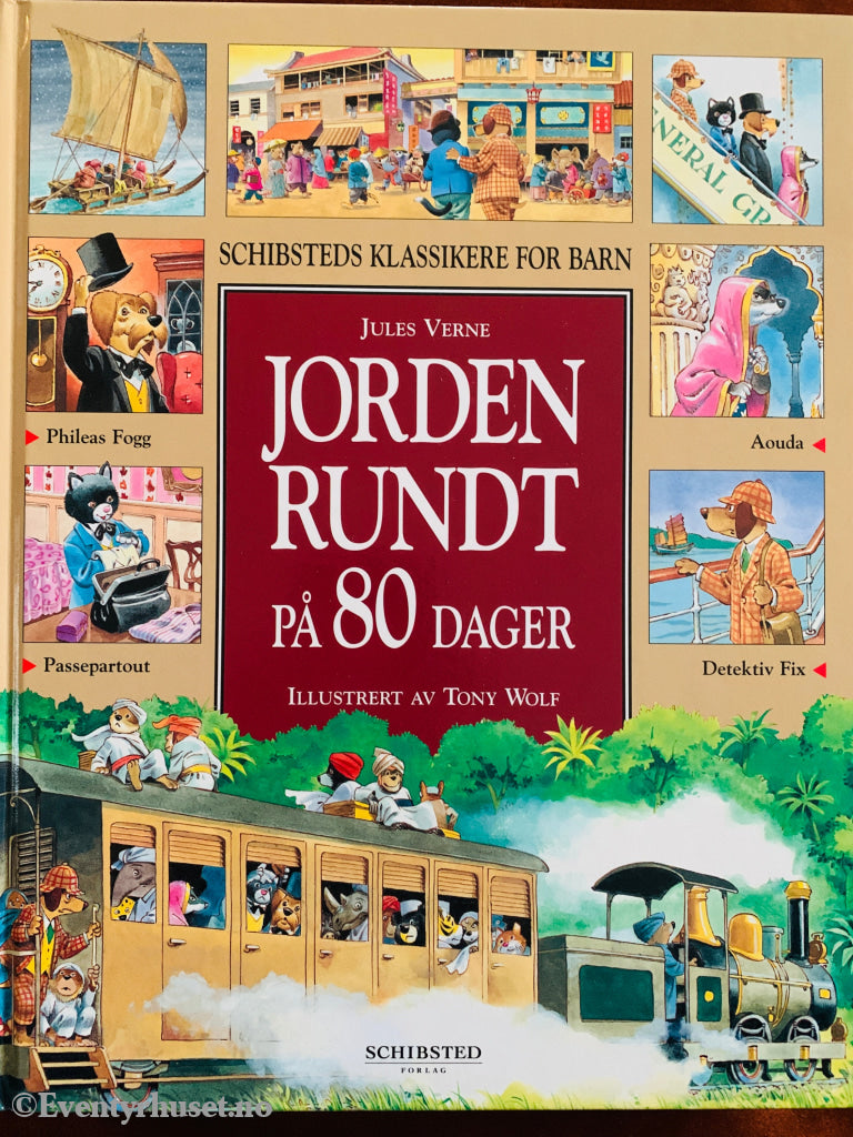 Jules Verne. Jorden rundt på 80 dager. 2003. Barnebok.