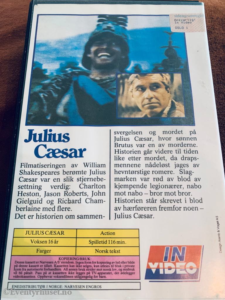 Julius Caesar (1970). VHS Big Box.