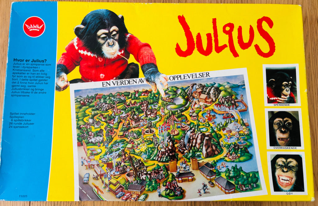 Julius. Et spill om spilloppmaker Julius. Brettspill. Brettspill