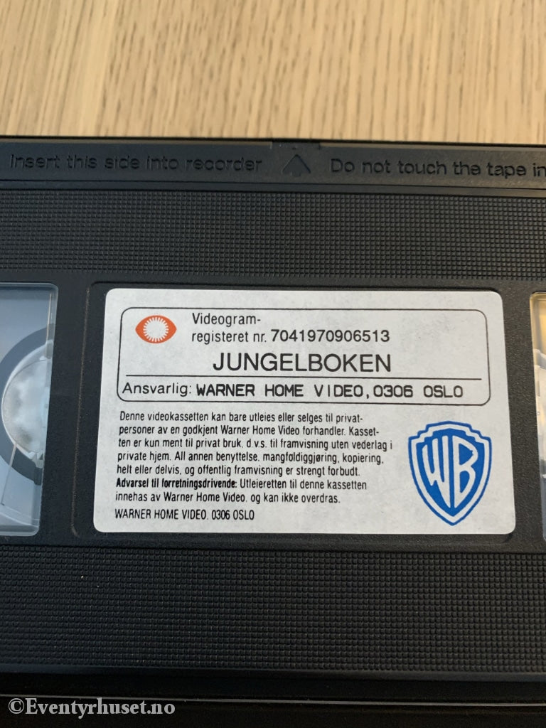 Jungelboken. 1989. Vhs. Vhs