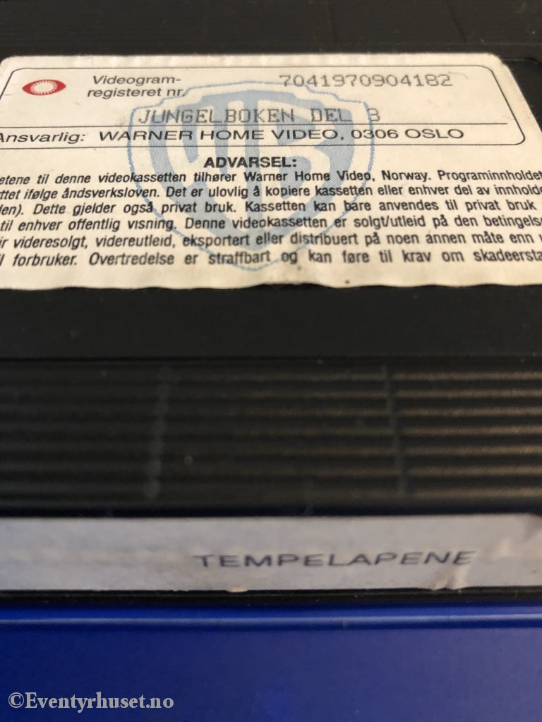 Jungelboken. Del 3. Tempelapene. Vhs Big Box.