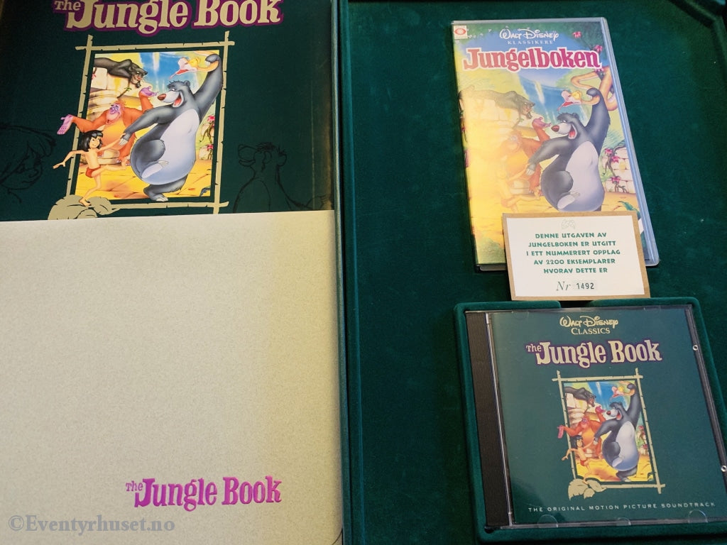 Jungelboken - Deluxe Samleboks. Nummerert Opplag! Vhs Cd Bok Tegninger Mm.