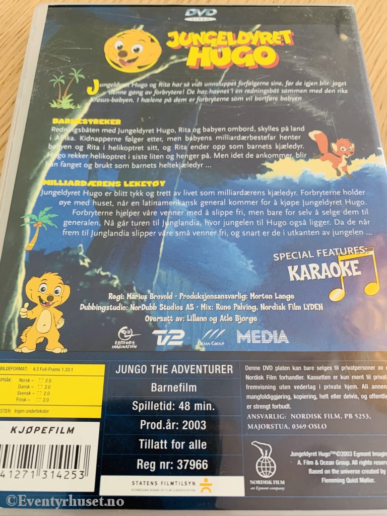 Jungeldyret Hugo. Barnestreker. Dvd. Dvd