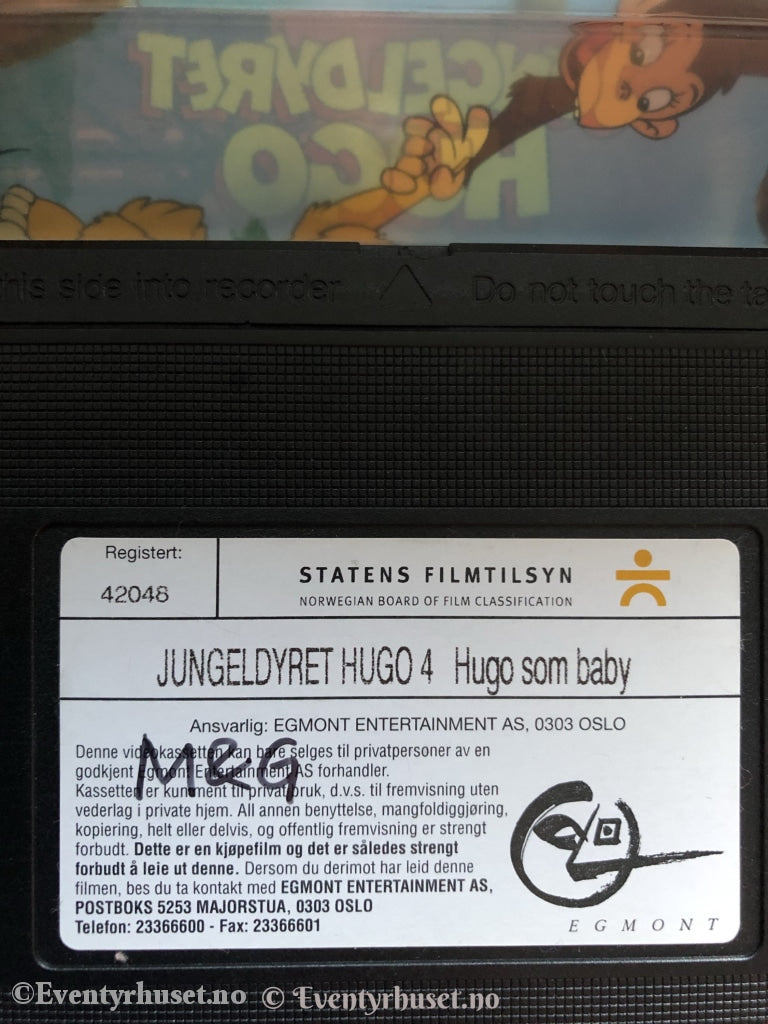 Jungeldyret Hugo. Hugo Som Baby. 2003. Vhs. Vhs