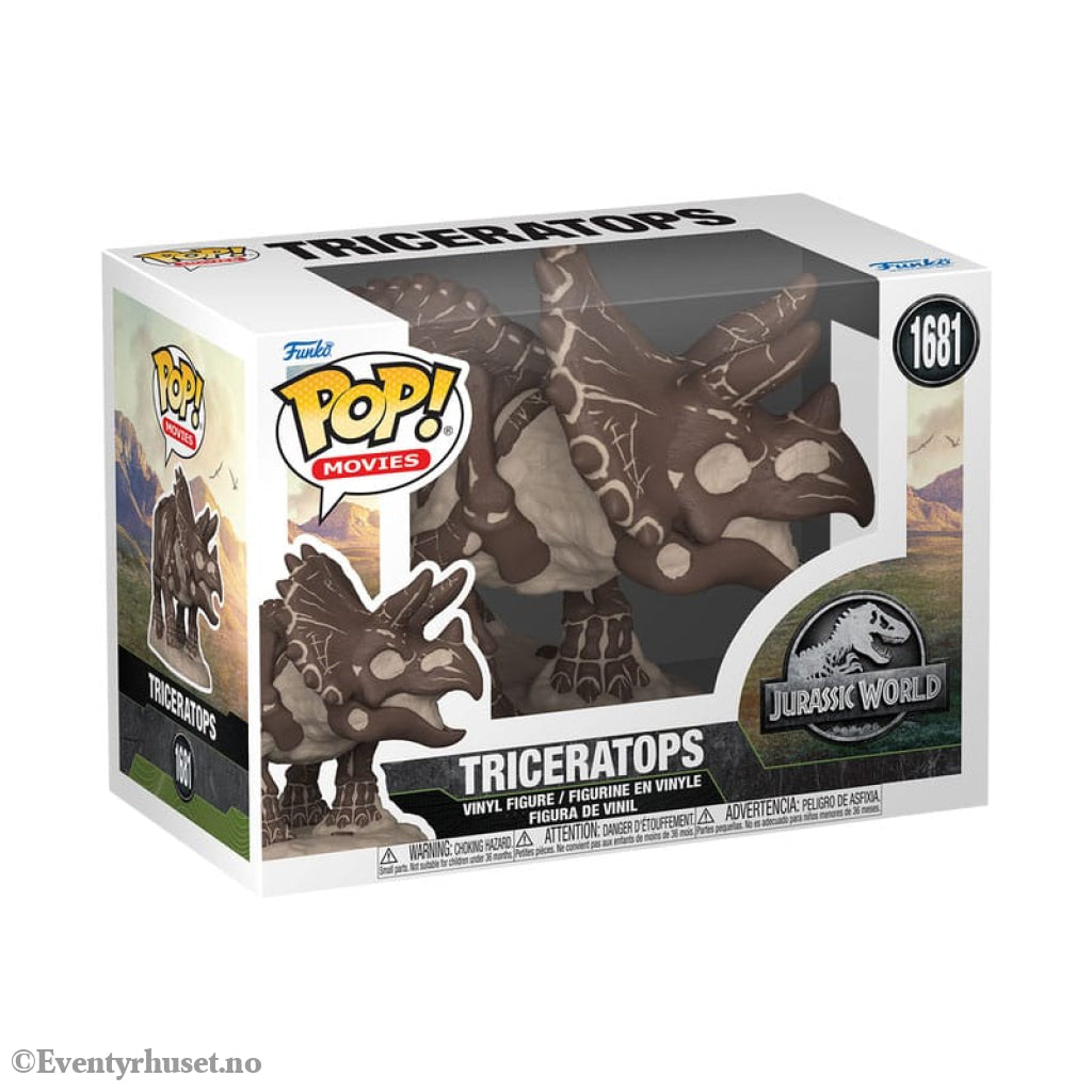 Jurassic Park Fossil POP! Movies Vinyl Figure Triceratops 9 cm Collectibles