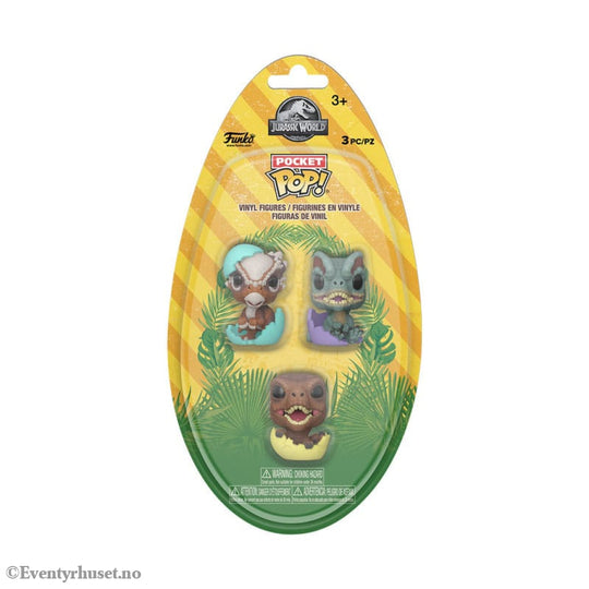 Jurassic Park Pocket POP! Vinyl Figure Easter Egg 3-Pack Dinos 4 cm Collectibles
