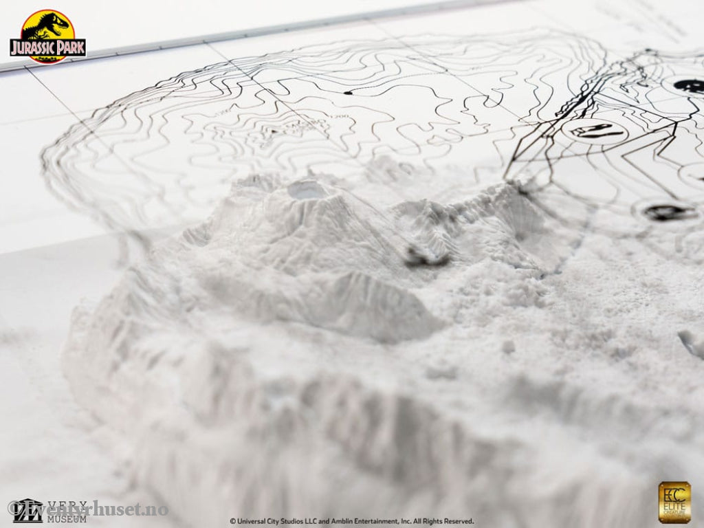 Jurassic Park Topographic Map Isla Nublar Collectibles