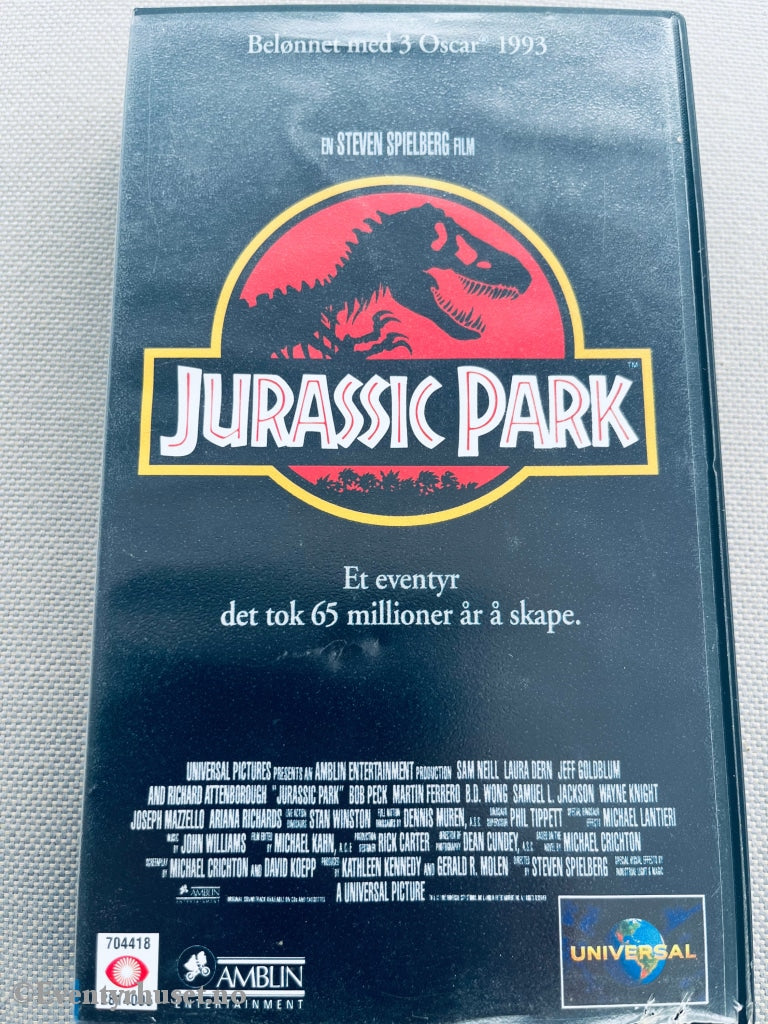 Jurassic Park. Vhs Leiefilm.