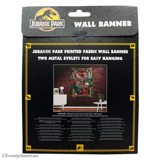 Jurassic Park Wall Banner Flag 125x85 cm. Mint In Sealed Box (MISB)! Leker