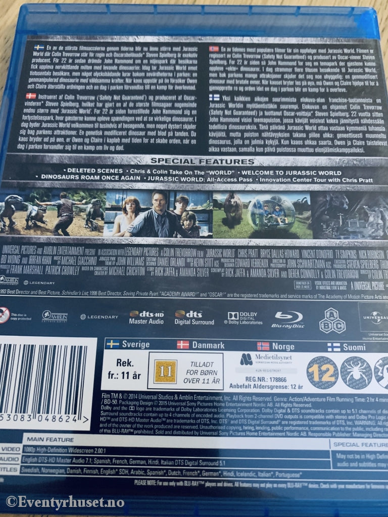 Jurassic World. Blu-Ray. Blu-Ray Disc