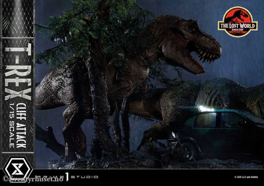 Jurassic World: The Lost World Statue 1/15 T-Rex Cliff Attack 53 cm Collectibles