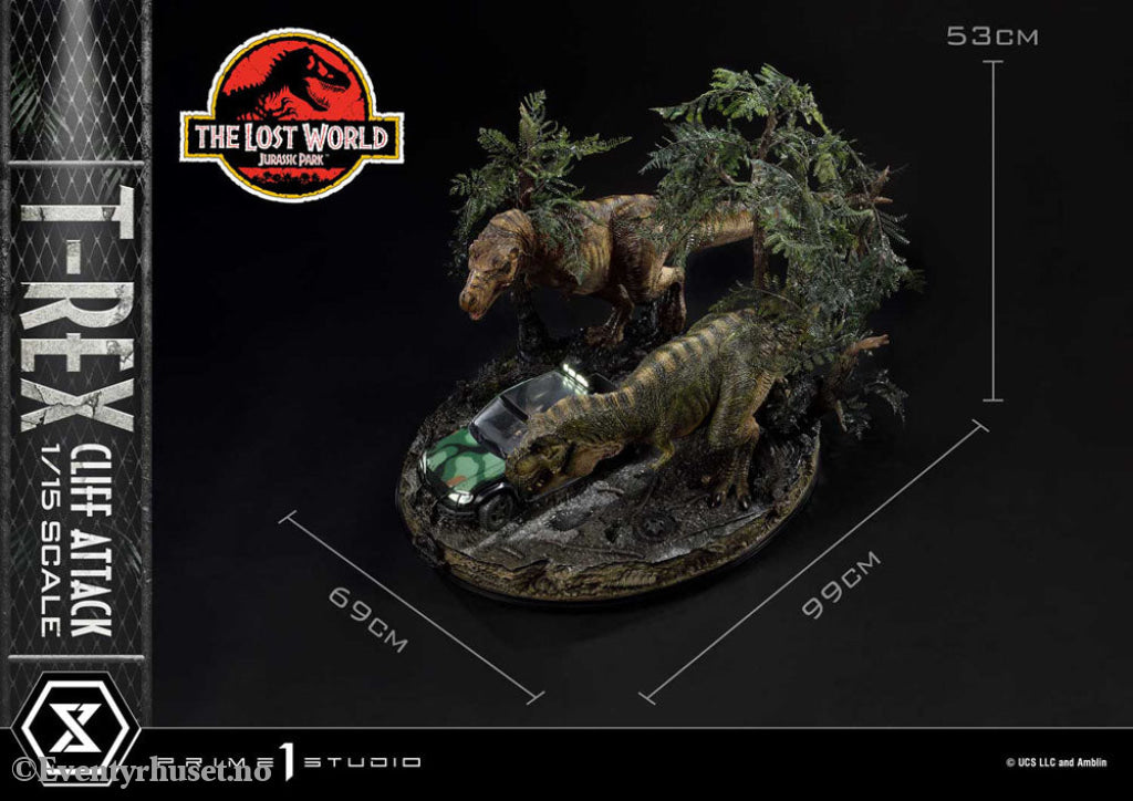 Jurassic World: The Lost World Statue 1/15 T-Rex Cliff Attack 53 cm Collectibles