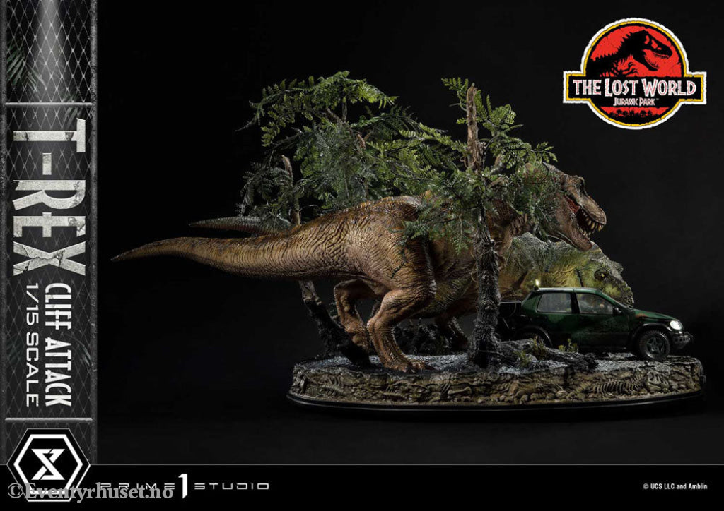 Jurassic World: The Lost World Statue 1/15 T-Rex Cliff Attack 53 cm Collectibles