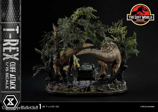 Jurassic World: The Lost World Statue 1/15 T-Rex Cliff Attack 53 cm Collectibles
