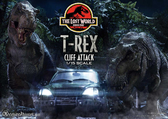 Jurassic World: The Lost World Statue 1/15 T-Rex Cliff Attack 53 cm Collectibles