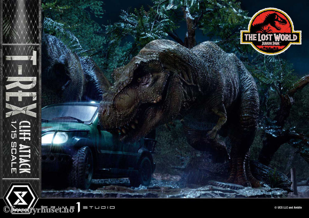 Jurassic World: The Lost World Statue 1/15 T-Rex Cliff Attack 53 cm Collectibles