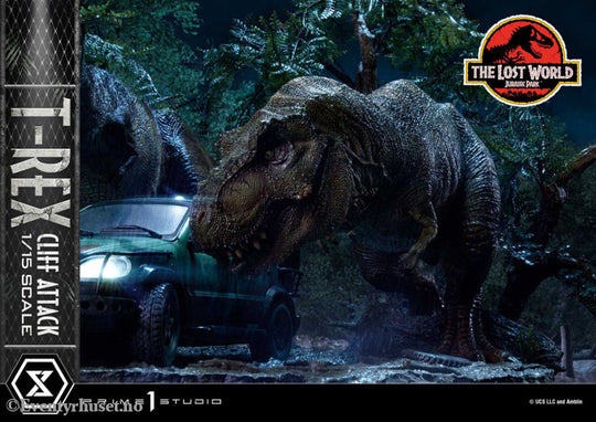 Jurassic World: The Lost World Statue 1/15 T-Rex Cliff Attack 53 cm Collectibles