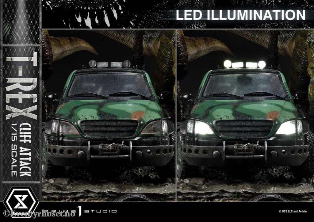 Jurassic World: The Lost World Statue 1/15 T-Rex Cliff Attack 53 cm Collectibles