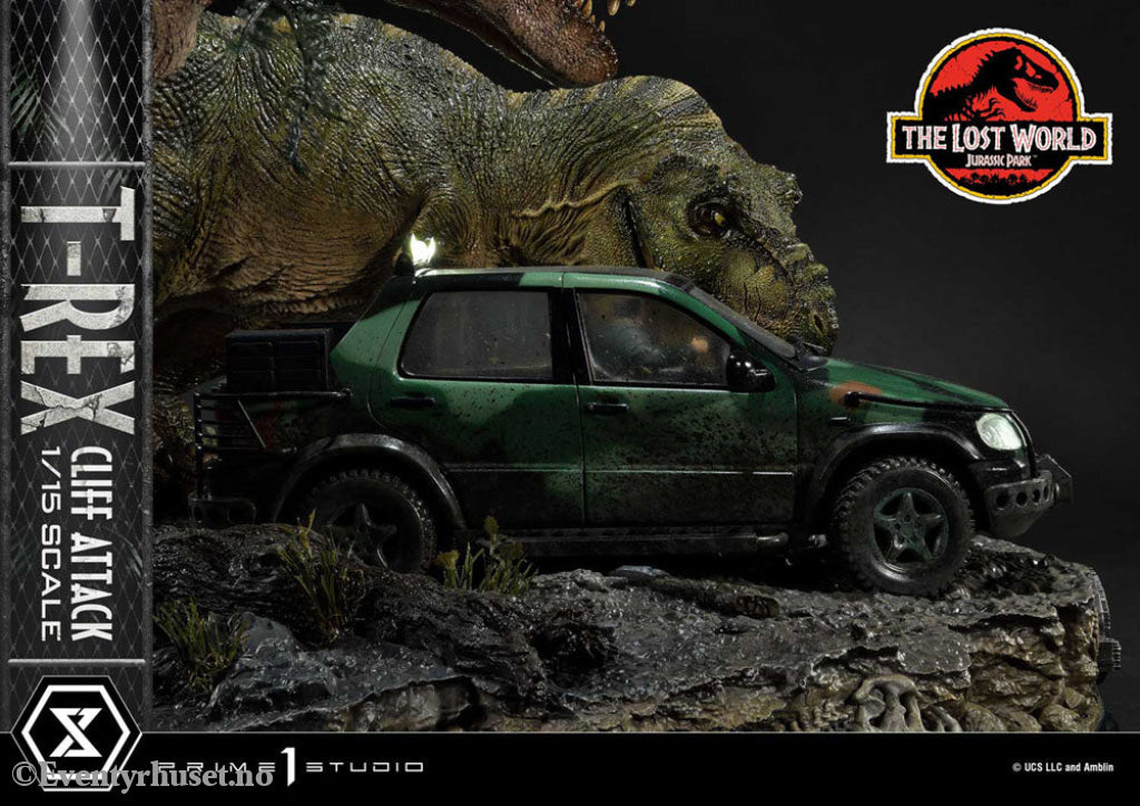 Jurassic World: The Lost World Statue 1/15 T-Rex Cliff Attack 53 cm Collectibles