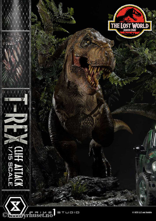 Jurassic World: The Lost World Statue 1/15 T-Rex Cliff Attack 53 cm Collectibles